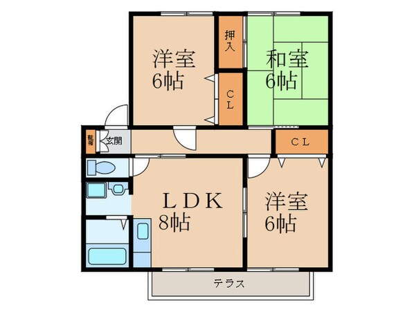 サンビレッジ葛原Ａ棟の物件間取画像